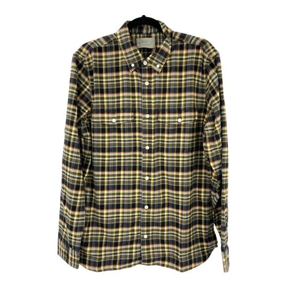 Everlane The Brushed Flannel Shirt Beech Plaid Size Large NWT $90 MSRP - Picture 3 of 7